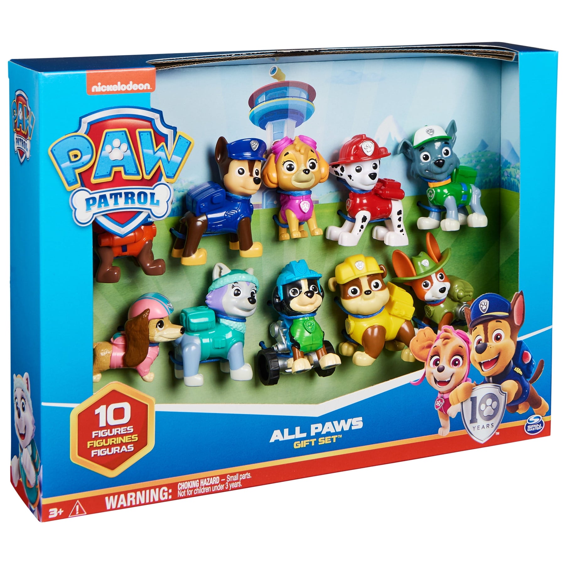 PAW Patrol, All Paws on Deck, 10 Collectible Toy Figures Gift Pack for Kids Ages 3+