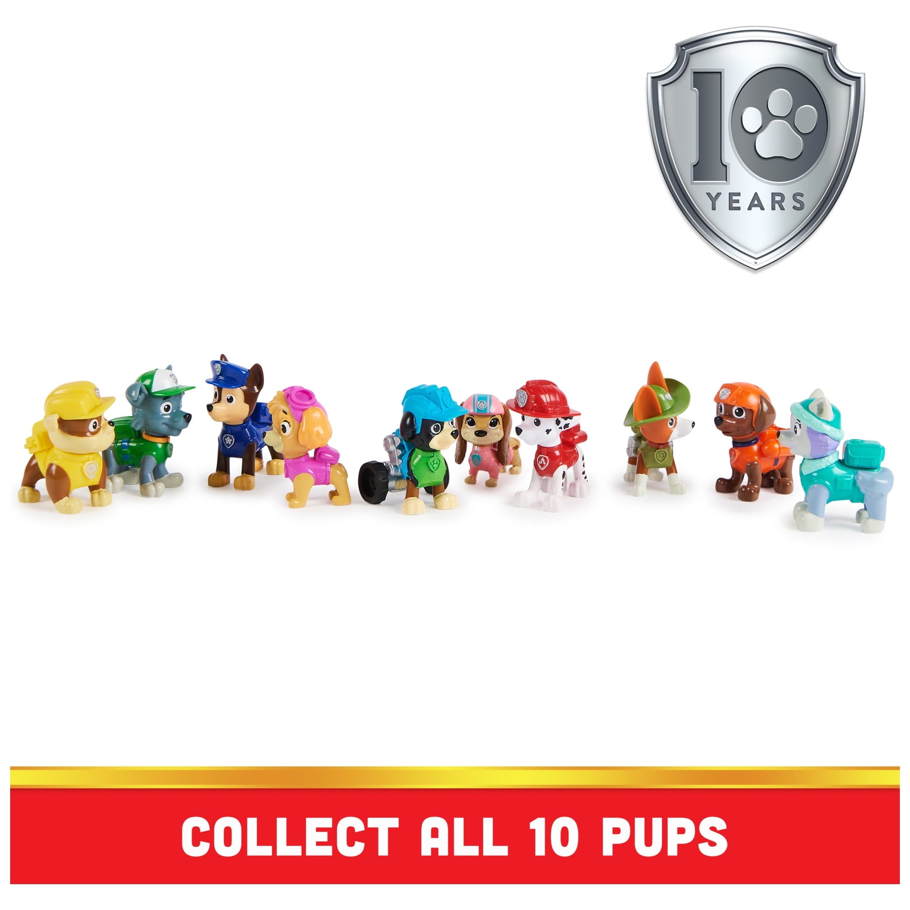 PAW Patrol, All Paws on Deck, 10 Collectible Toy Figures Gift Pack for Kids Ages 3+