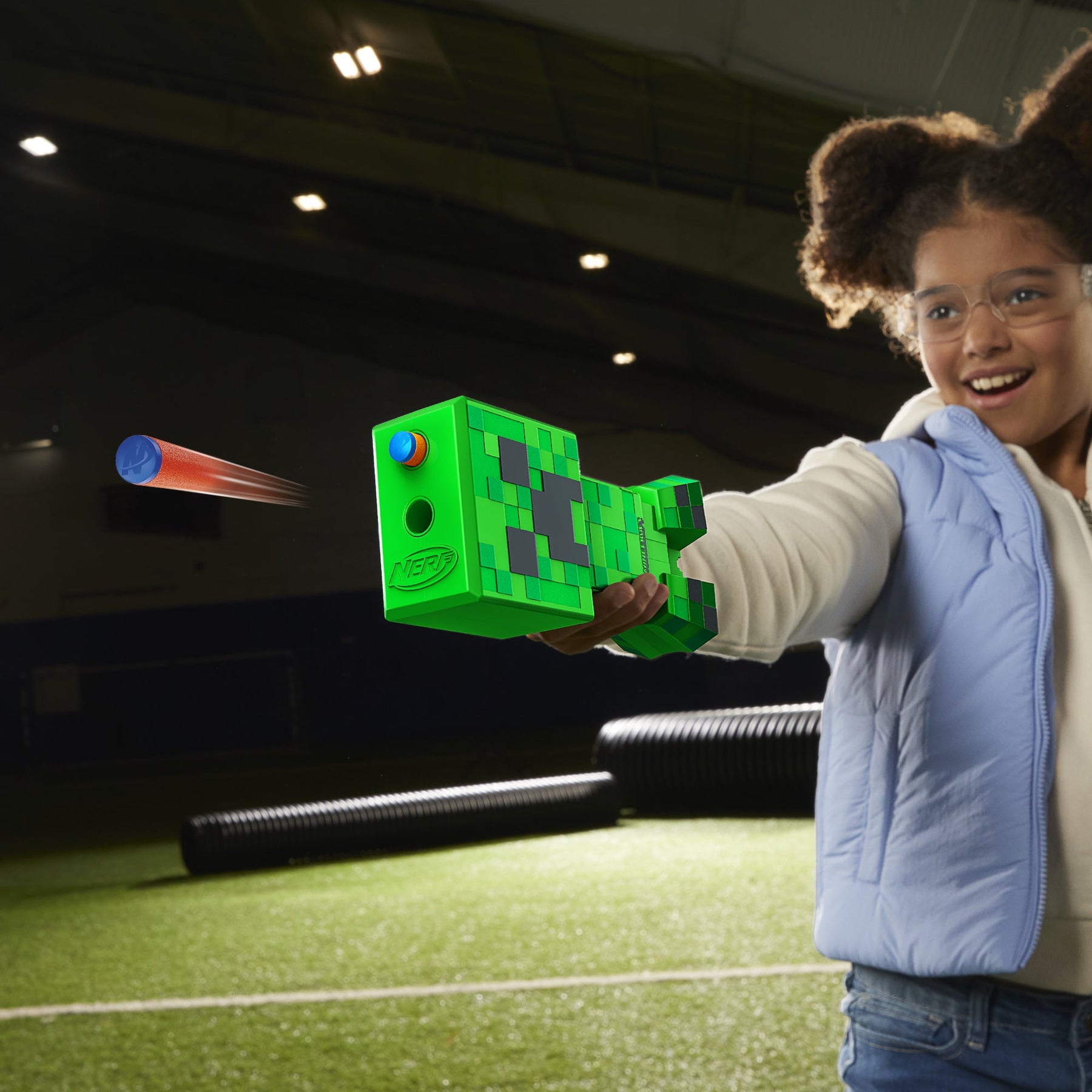 Nerf Minecraft Creeper & Skeleton Mob 2-Blaster Pack, 8 Nerf N1 Darts, Use Only with Nerf N Series