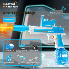 Fire Rat Electric Water Pistol Cool Light Full Automatic Water Spray Gun Summer Toy Sports Entertainment Children Gifts