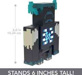 Minecraft Warden Action Figure with Lights, Sounds & Attack Mode, Collectible Toy, 3.25-inch scale