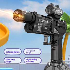 Fire Rat Electric Water Pistol Cool Light Full Automatic Water Spray Gun Summer Toy Sports Entertainment Children Gifts