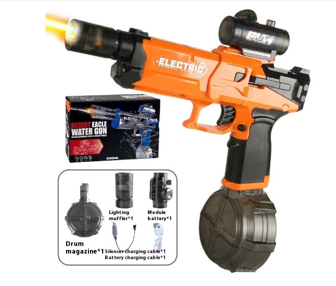 Fire Rat Electric Water Pistol Cool Light Full Automatic Water Spray Gun Summer Toy Sports Entertainment Children Gifts